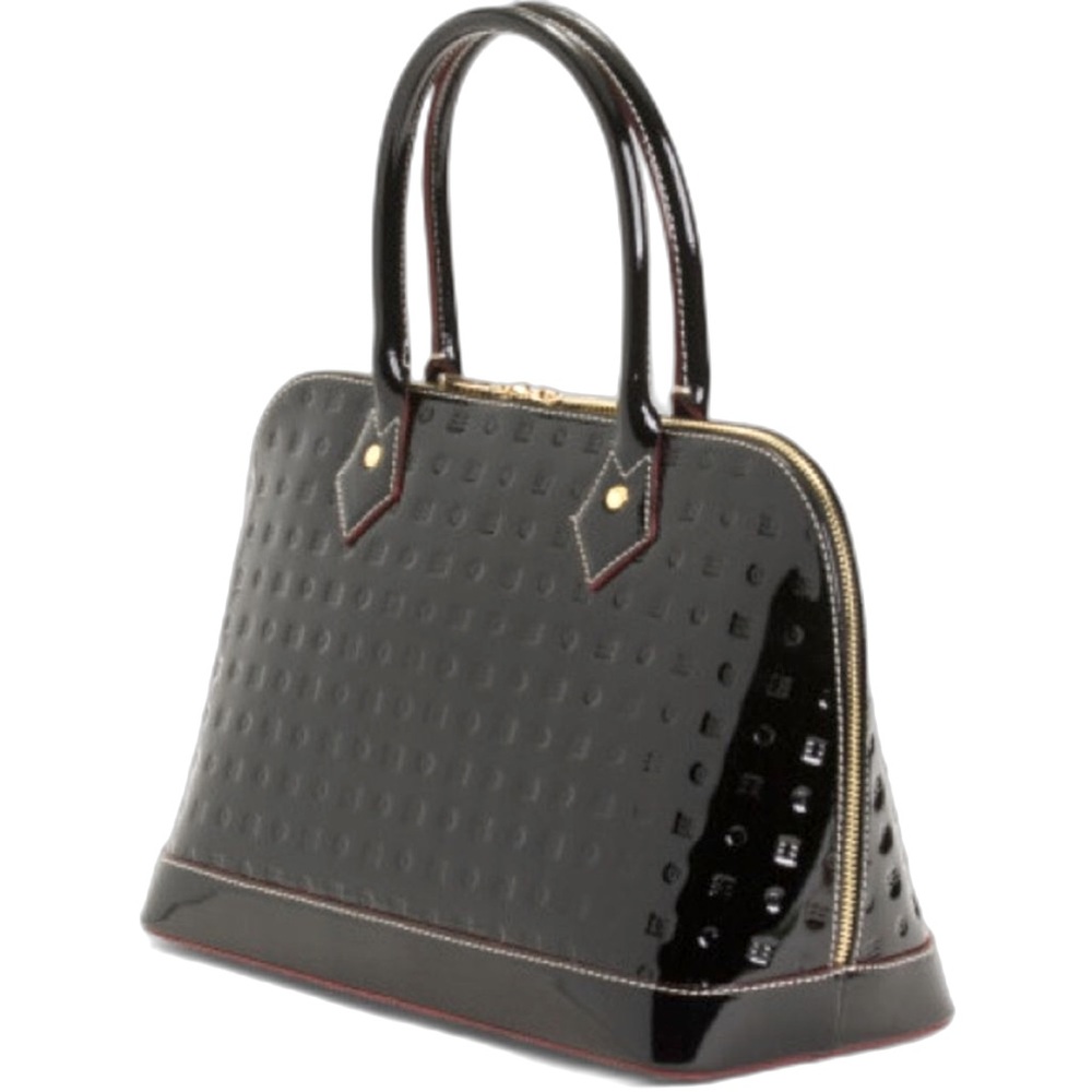 Arcadia Black Patent Leather Satchel – Made in Italy